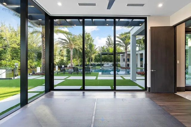 a view of a house with a swimming pool