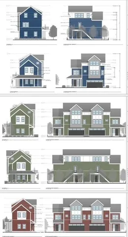 a front view of a building with a street