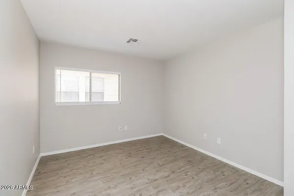 an empty room with a window