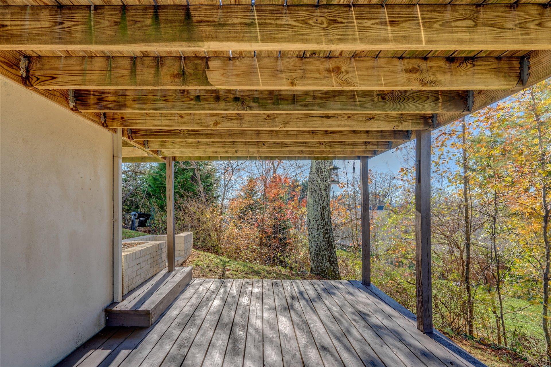 1716 Mountain View Road Vinton, VA 24179 - Photo 27 of 28 a view of a balcony with wooden floor and iron stairs
