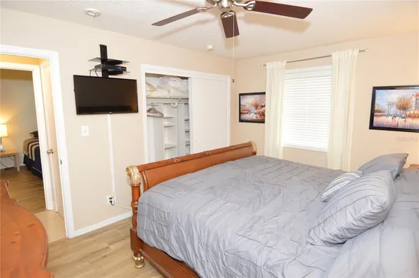 an aerial view of a city with ocean view