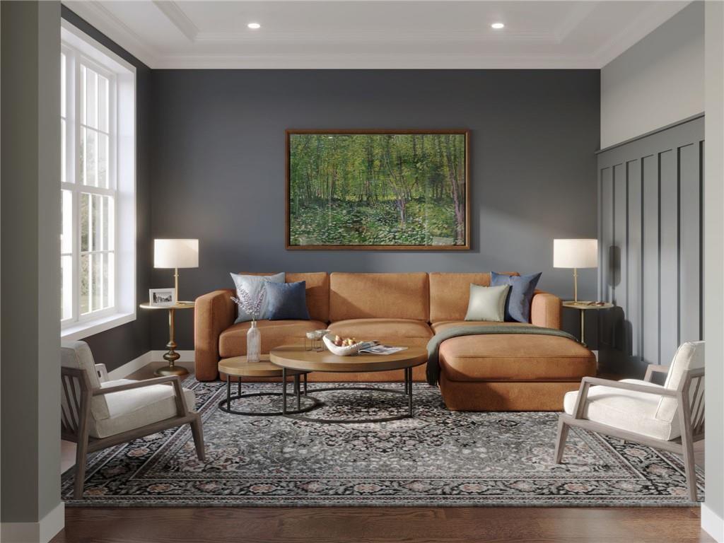 102 Ramsgate Road, Unit WEATHERBY Cranberry Township, PA 16066 - Photo 13 of 37 a living room with furniture and a rug