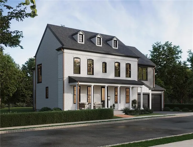 a front view of a house