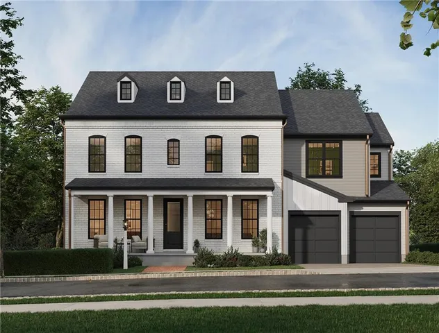 a front view of a house