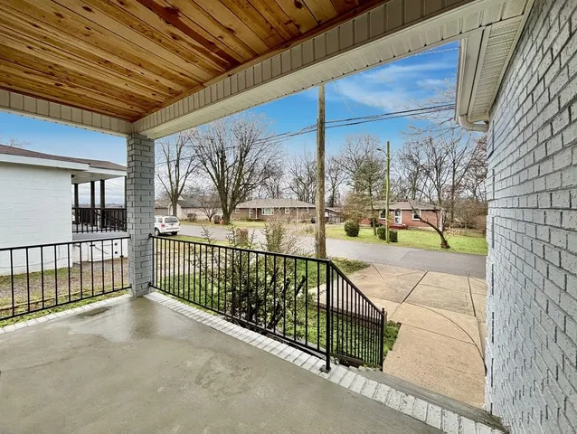 a view of a porch
