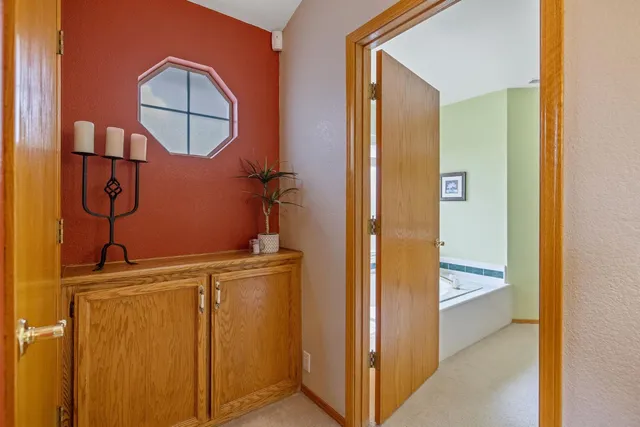 a view of a house with a garage