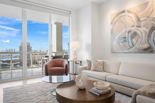 a view of a city with tall buildings