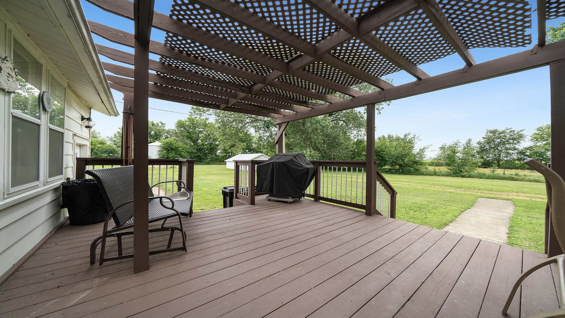 1018 Hoyle Road Harmon, IL 61042 - Photo 33 of 41 a view of a deck with wooden floor and outdoor seating