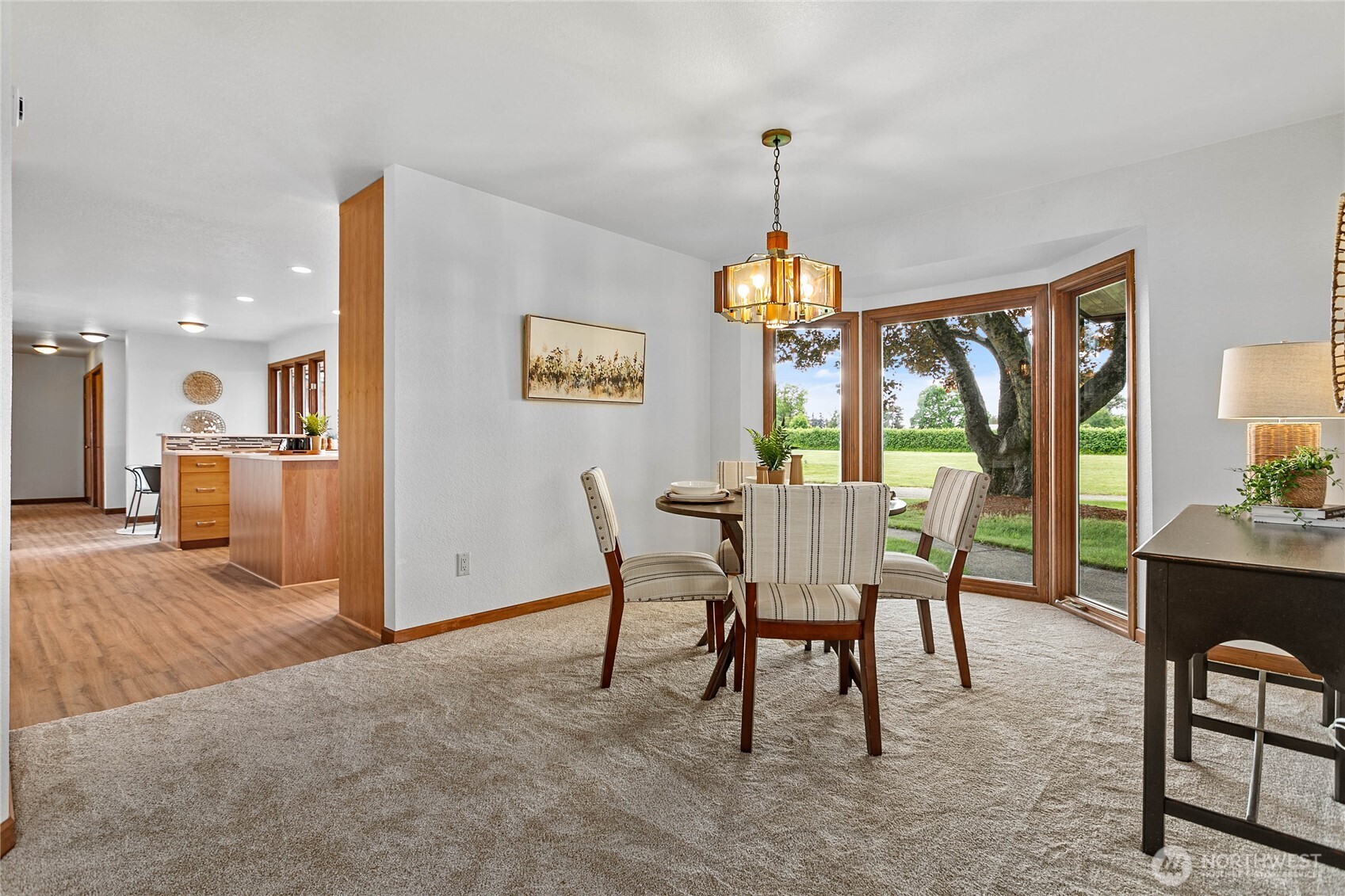 1133 East Pole Road Everson, WA 98247 - Photo 6 of 40 a dining room with furniture a chandelier and window