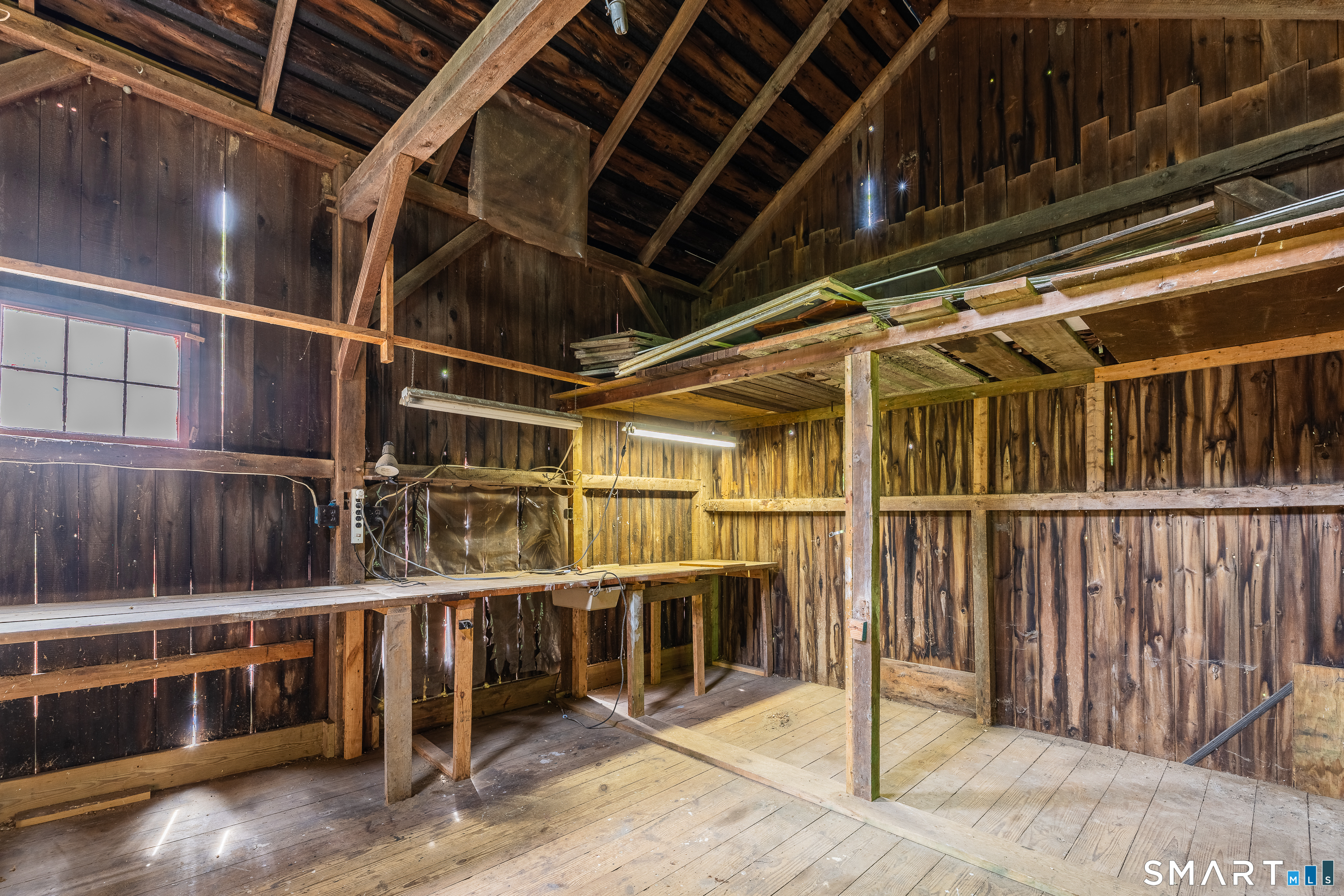 92 Walnut Tree Hill Road Newtown, CT 06482 - Photo 33 of 38 Upper Level Barn Workshop with Electcric