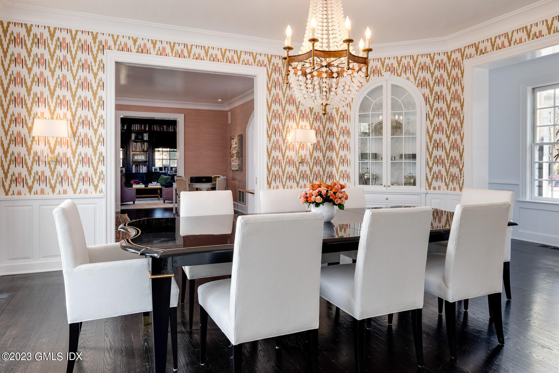 400 Stanwich Road Greenwich, CT 06830 - Photo 12 of 37 a view of a dining room with furniture and chandelier