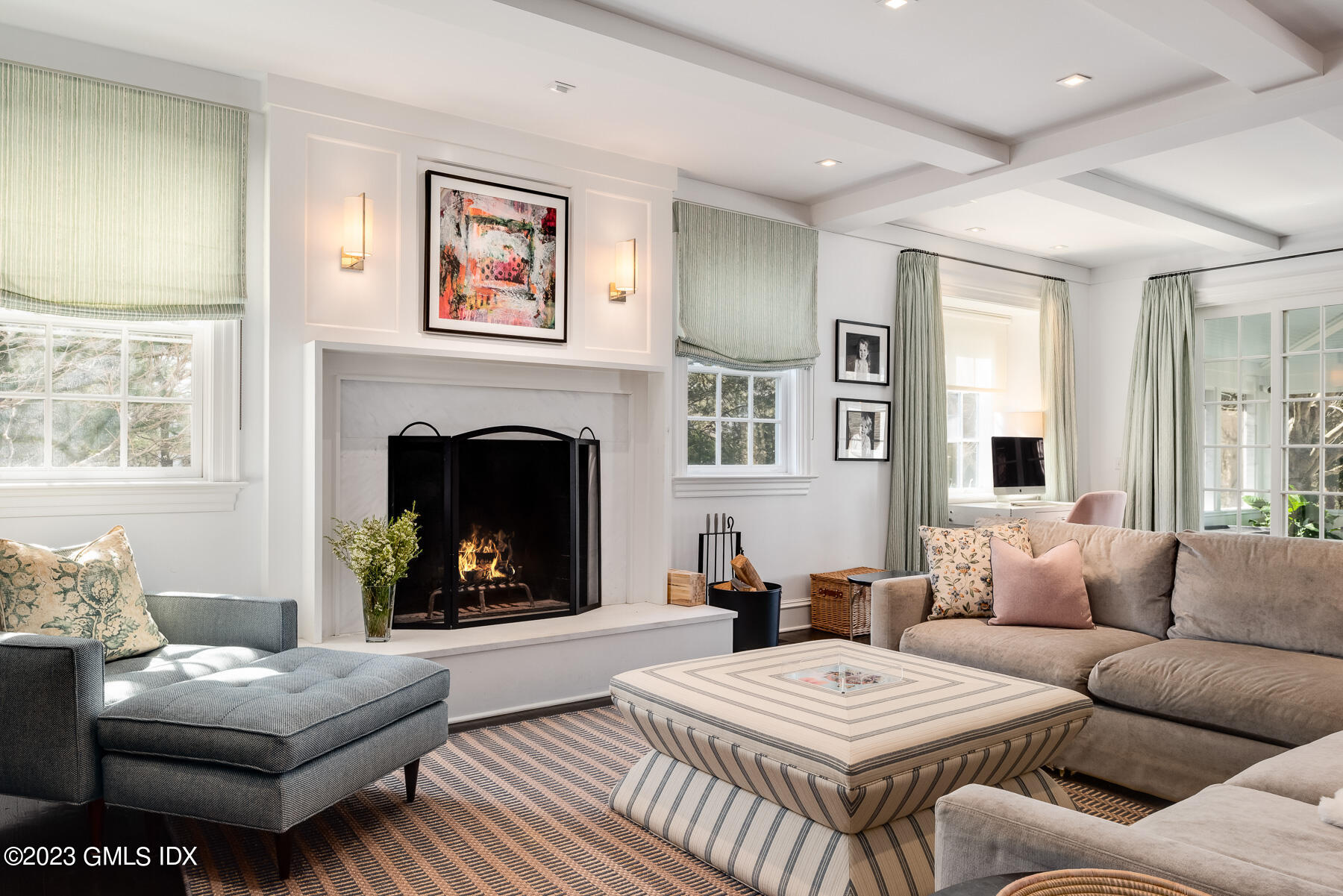 400 Stanwich Road Greenwich, CT 06830 - Photo 18 of 37 a living room with furniture a fireplace and window