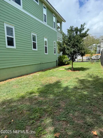 a view of a wooden door