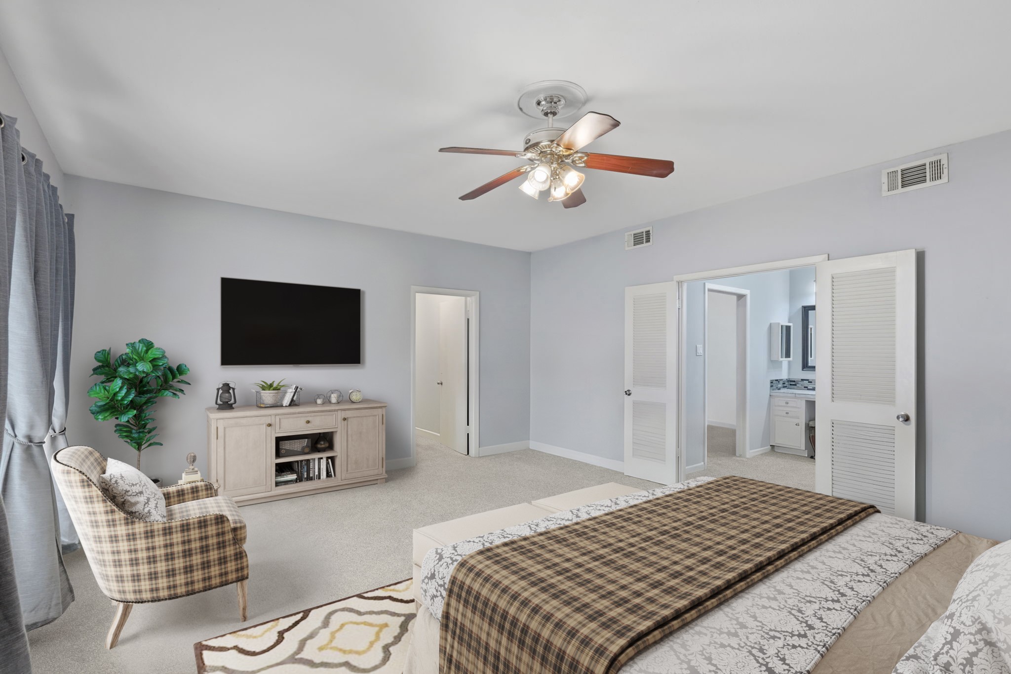 2935 West Fm 1462 Rosharon, TX 77583 - Photo 22 of 50 Virtually Staged: With its simple finishes, generous space, and peaceful setting, this bedroom reflects the relaxed elegance and practicality of true ranch living.