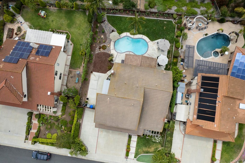 14866 Oakline Road Poway, CA 92064 - Photo 3 of 49 an aerial view of a house with outdoor space and a lake view
