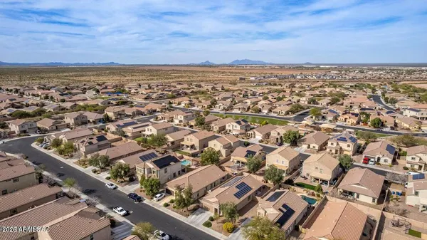 an aerial view of residential building with outdoor space