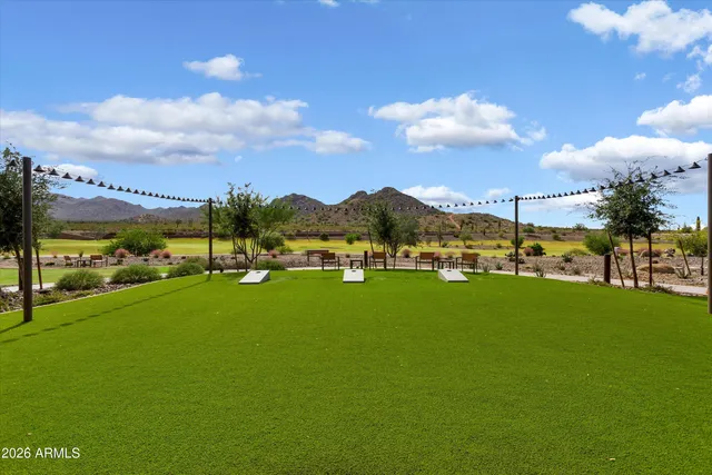 a view of a patio on the roof deck