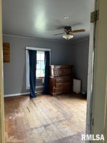 an empty room with a window