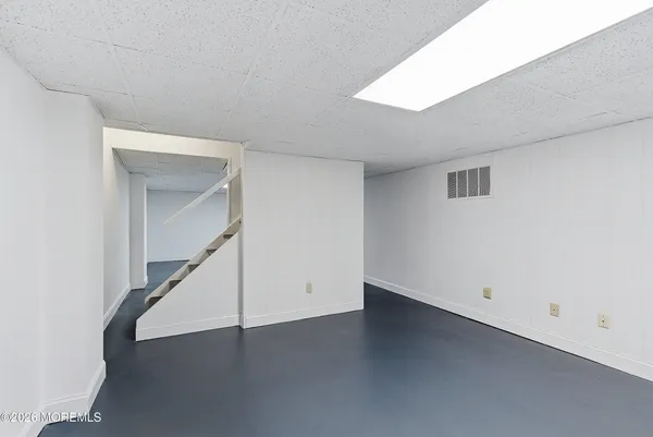 an empty room with a natural light