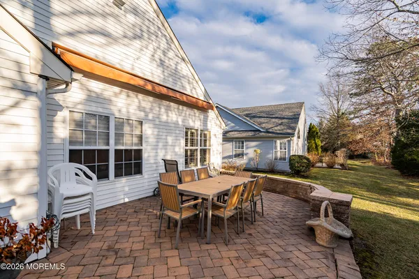 a view of a outdoor space with a patio