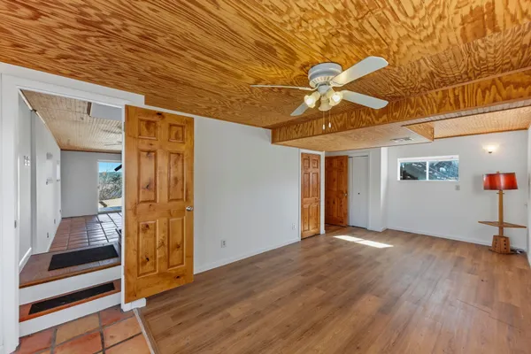 a view of a livingroom with a flat screen tv