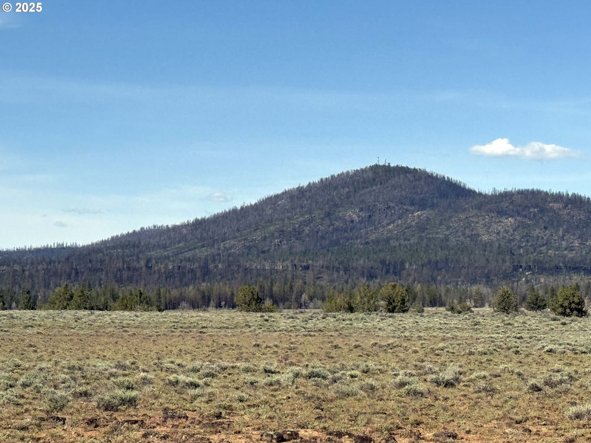 a view of mountain and grassy field