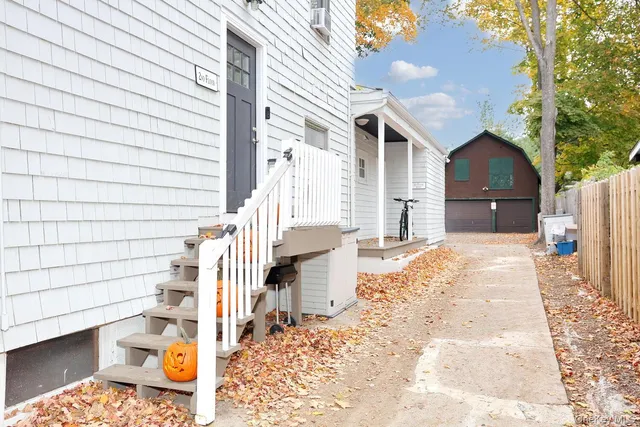 a view of a house with a patio