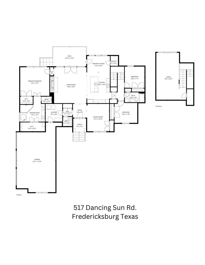 517 Dancing Sun Road Fredericksburg, TX 78624 - Photo 37 of 37 a picture of a floor plan