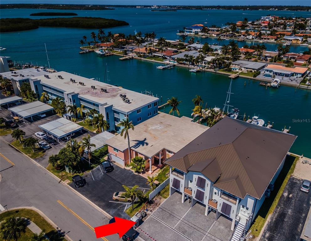 12305 3rd Street East, Unit 2 Treasure Island, FL 33706 - Photo 69 of 69 an aerial view of a house with a ocean view