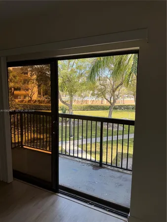 a view of a large window with an outdoor view