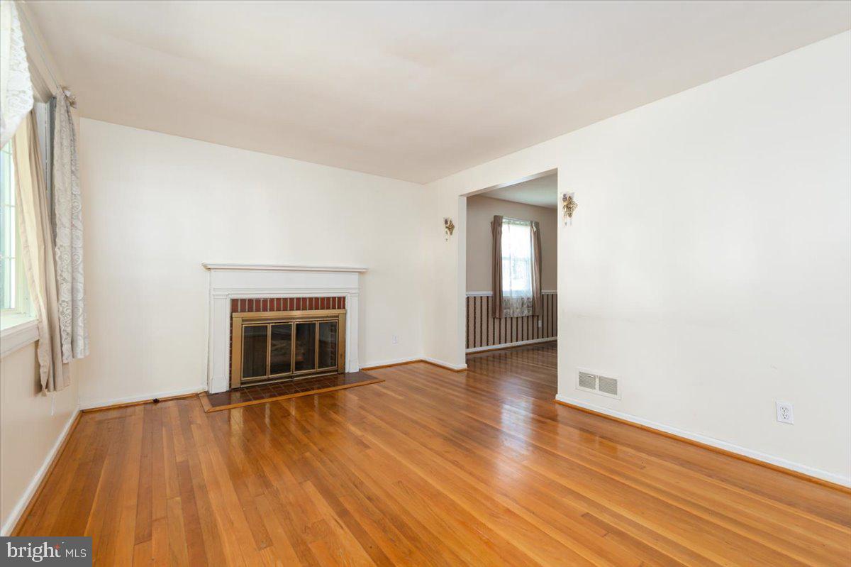 Fireplace in the living room.