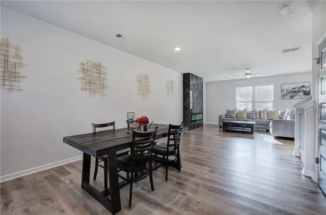 a view of hallway with stairs