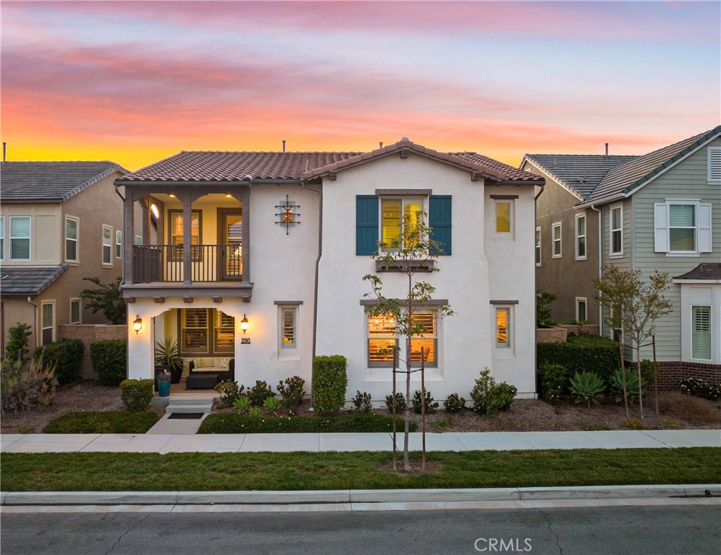 a front view of a house