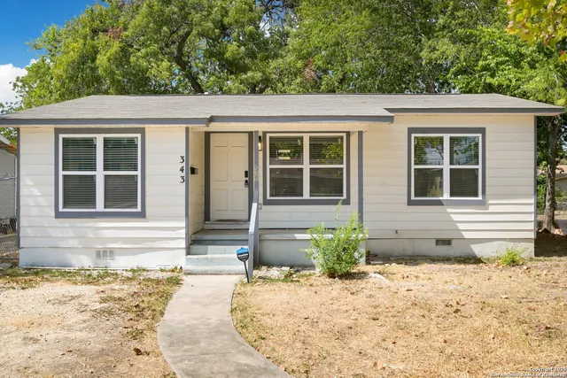 a front view of a house