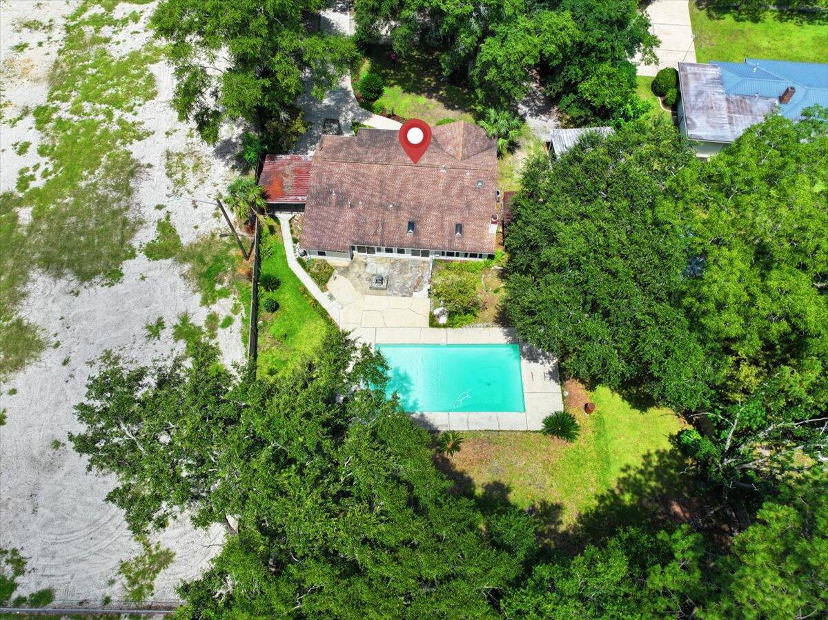 295 Garden Street Crestview, FL 32536 - Photo 33 of 33 an aerial view of a house with a yard basket ball court and outdoor seating