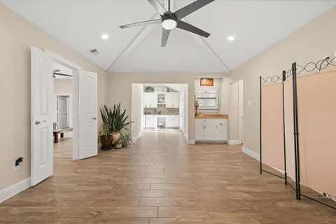 a view of an empty room and window