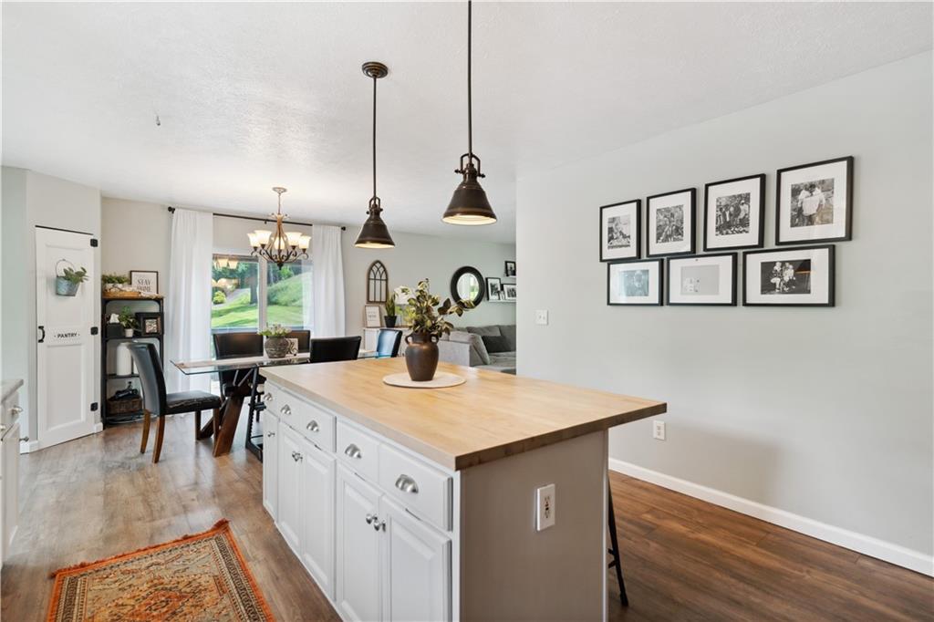 65 Wilson Avenue Cecil, PA 15321 - Photo 17 of 43 White cabinets compliment the butcher block counter...