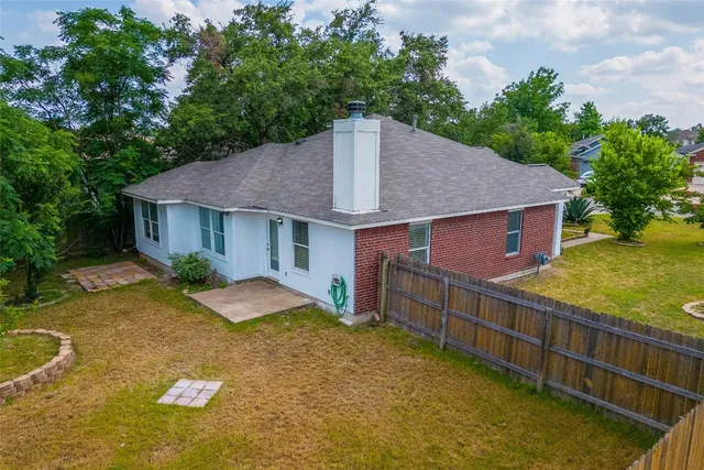a aerial view of a house