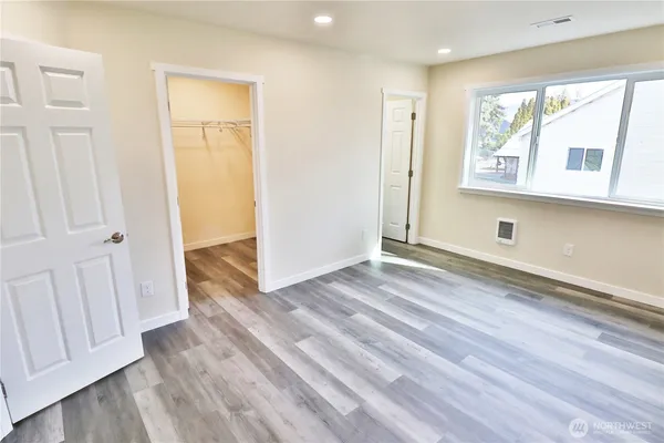 a view of a room with racks