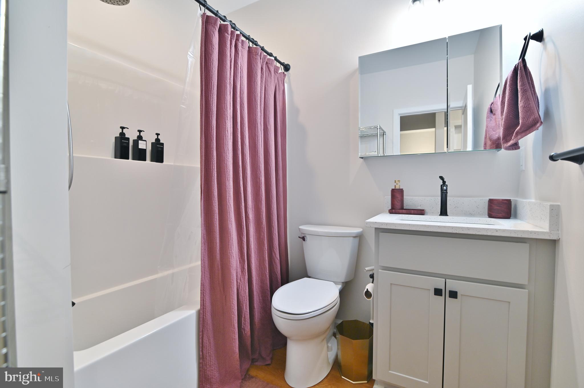 5448 Crooked Run Road Mount Jackson, VA 22842 - Photo 51 of 67 a bathroom with a toilet a sink and a shower