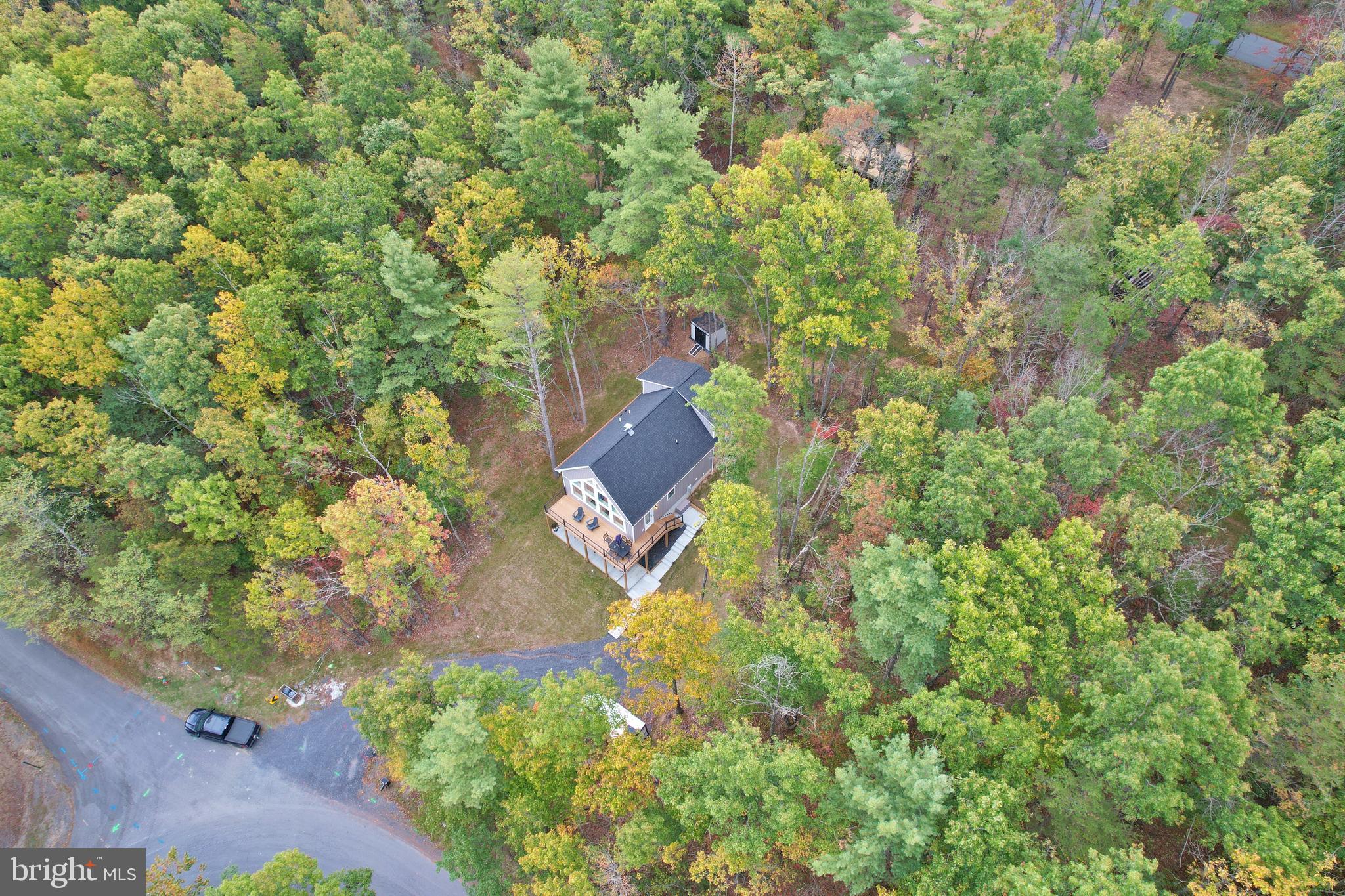 5448 Crooked Run Road Mount Jackson, VA 22842 - Photo 62 of 67 an aerial view of residential house with outdoor space and trees all around