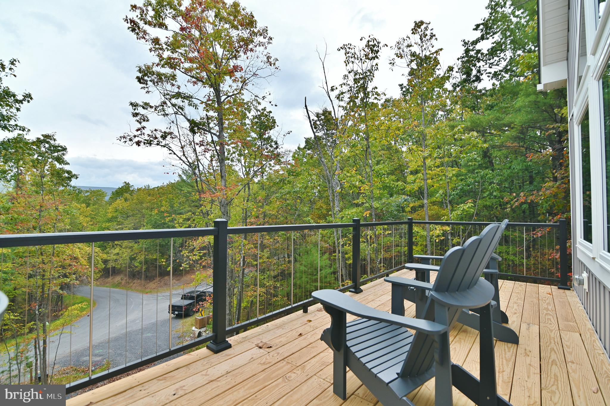 5448 Crooked Run Road Mount Jackson, VA 22842 - Photo 7 of 67 a view of a balcony with wooden floor and outdoor seating