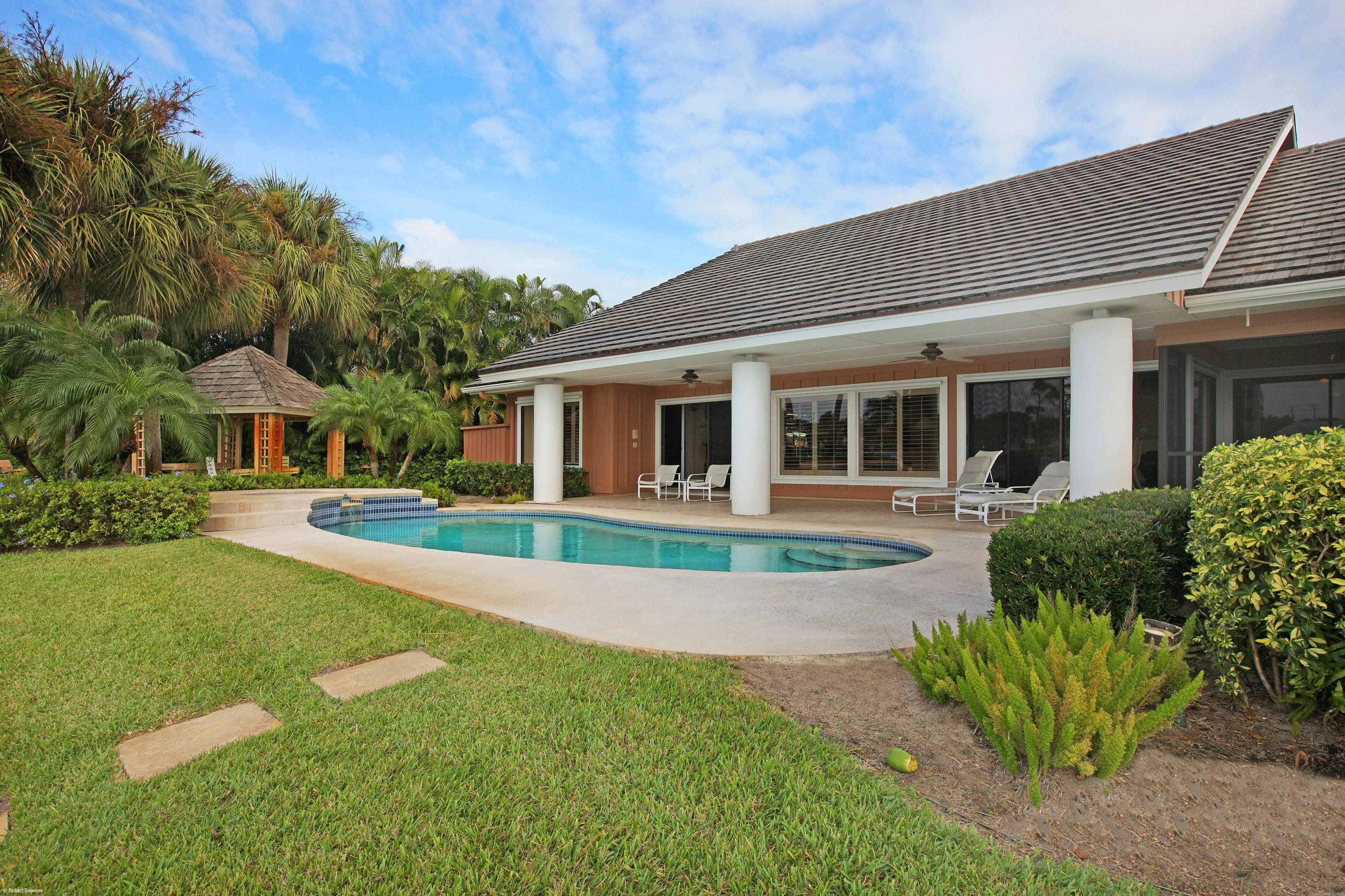 18767 Southeast River Ridge Road Tequesta, FL 33469 - Photo 18 of 27 Exteirior Back Pool View