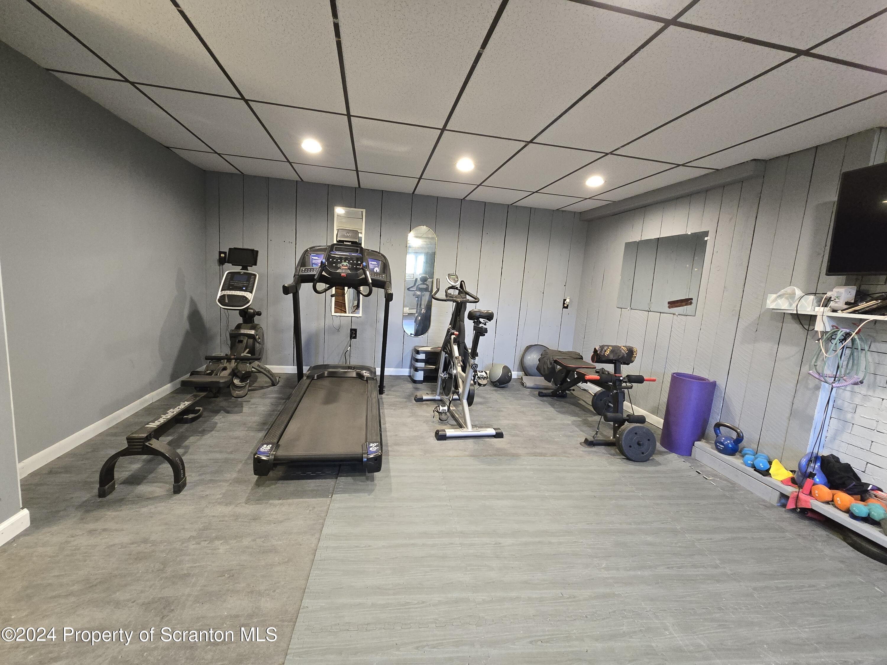 6736 Kingsley Road Kingsley, PA 18826 - Photo 28 of 42 a view of a room with gym equipment