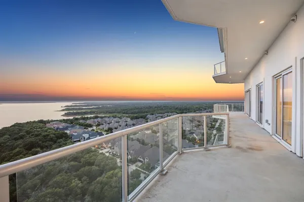 a view of balcony with city view