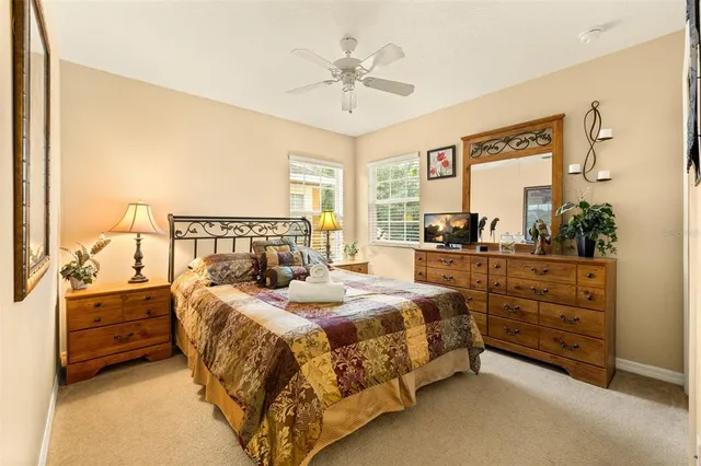 a view of a lake with a city