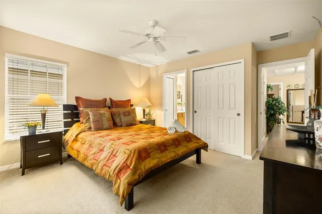 an aerial view of residential house with outdoor space and swimming pool