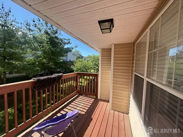 a view of a deck