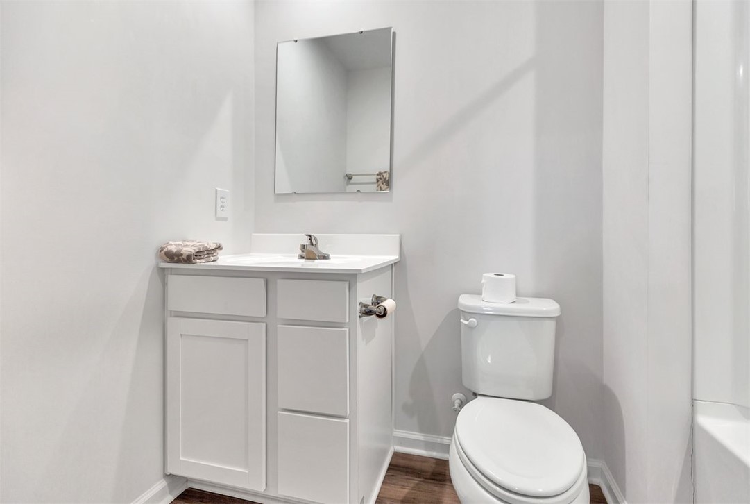 150 Queens Mill Court Pendleton, SC 29670 - Photo 17 of 37 This clean and functional bathroom features a simple vanity and essential fixtures.