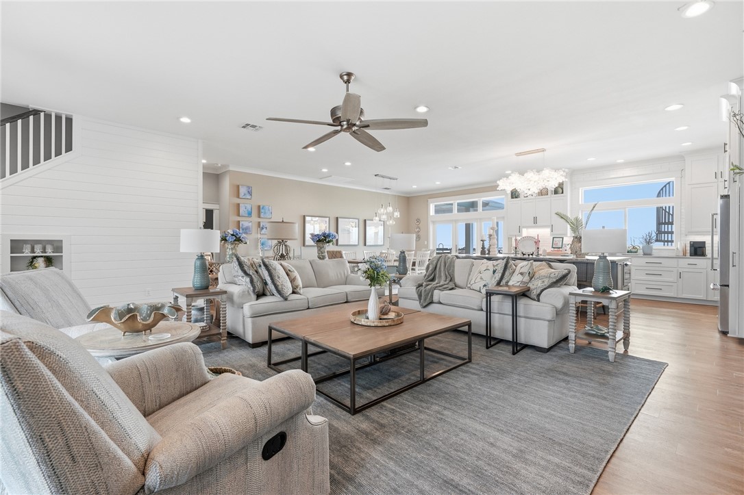 12 Sea Shell Shores Rockport, TX 78382 - Photo 5 of 40 a living room with furniture and view of kitchen